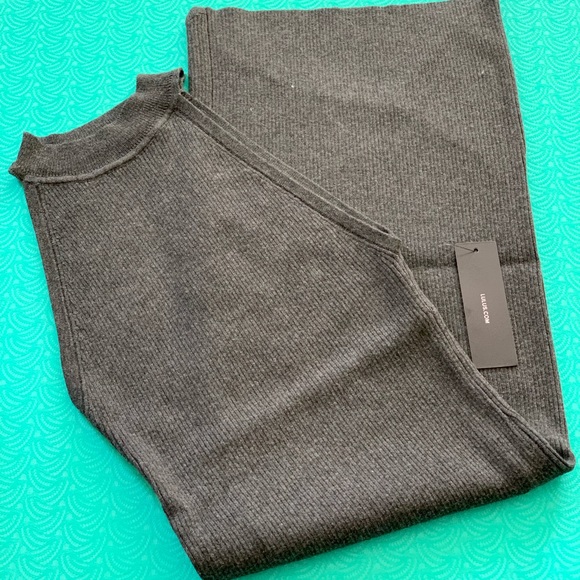 NIGHT'S TALE CHARCOAL GREY RIBBED KNIT BODYCON - Picture 5 of 5